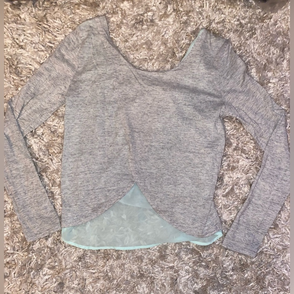 Delia*s Gray & Turquoise Shirt Size Large - Picture 5 of 6